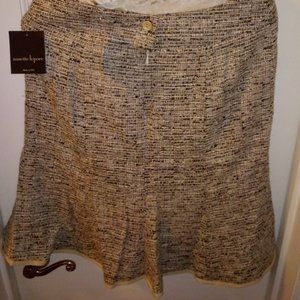 Nanette Lepore NWT Tweed Skirt sz 2 tan off white